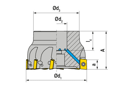 Ceratizit A210.40.R.06-10 CoreLine Face Mills 210-10 5069604006 (0746308)