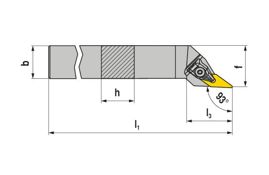 Ceratizit DVJNL 24-3EA-N MaxiLock-D 93° Toolholder With Top Clamping 7851302495 (0752050)