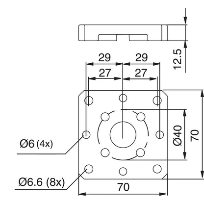 System 3R Set Of Five 70x70x 12.5 mm, Macro Pallets 3R-601.7E-P (0659614)