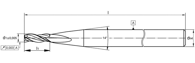 Zecha Solid carbide micro end mill 488.08 (0707548)