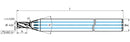 Zecha High-end solid carbide end mill with corner radius and coolant channels in shank 931.T3.0080.003.016 (0707547)