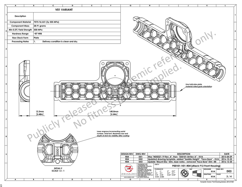 P00101-V00-R04 [zRack F12 Front Housing] (0153393)