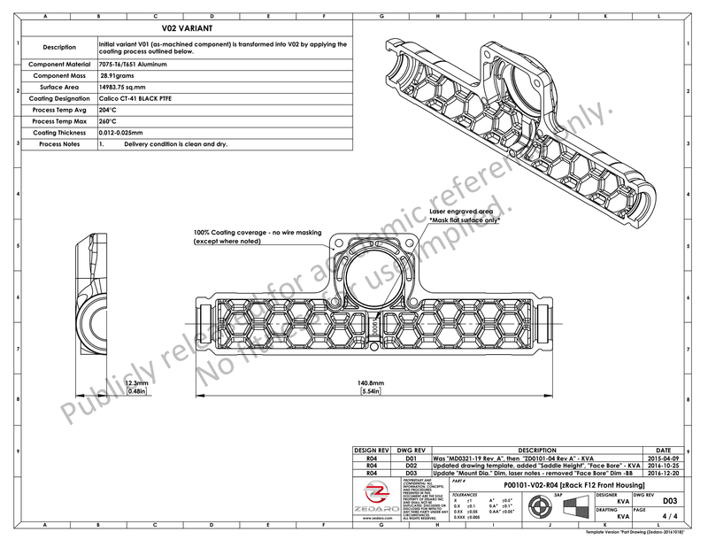 P00101-V00-R04 [zRack F12 Front Housing] (0153393)