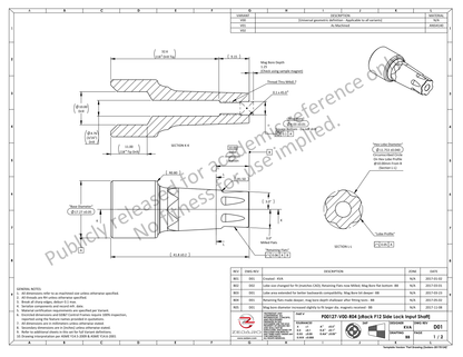 P00127-V01-R04 [zRack F12 Side Lock Input Shaft] (0199106)
