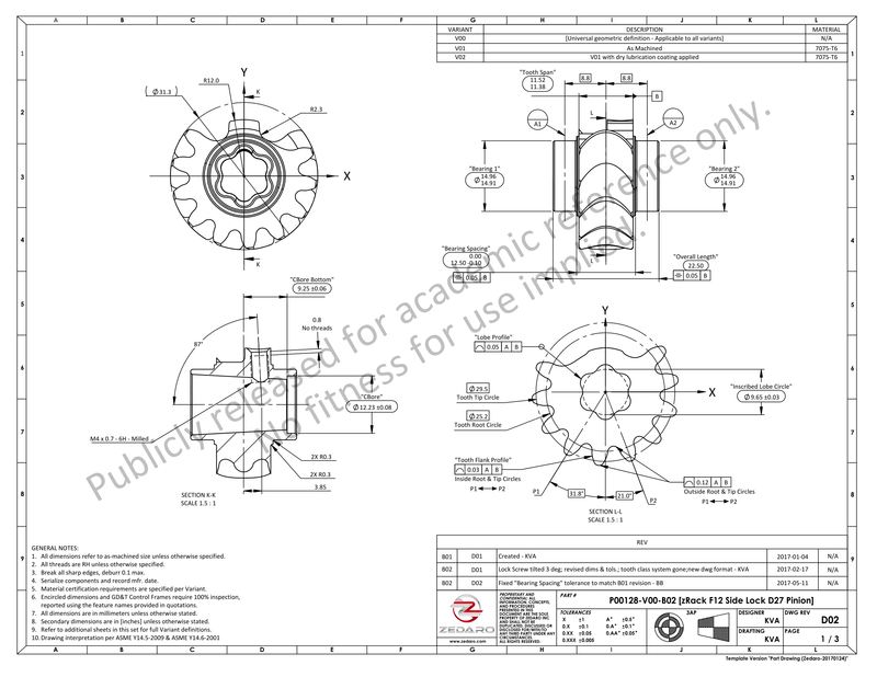 P00128-V02-B02 [zRack F12 Side Lock D27 Pinion] (0199095)
