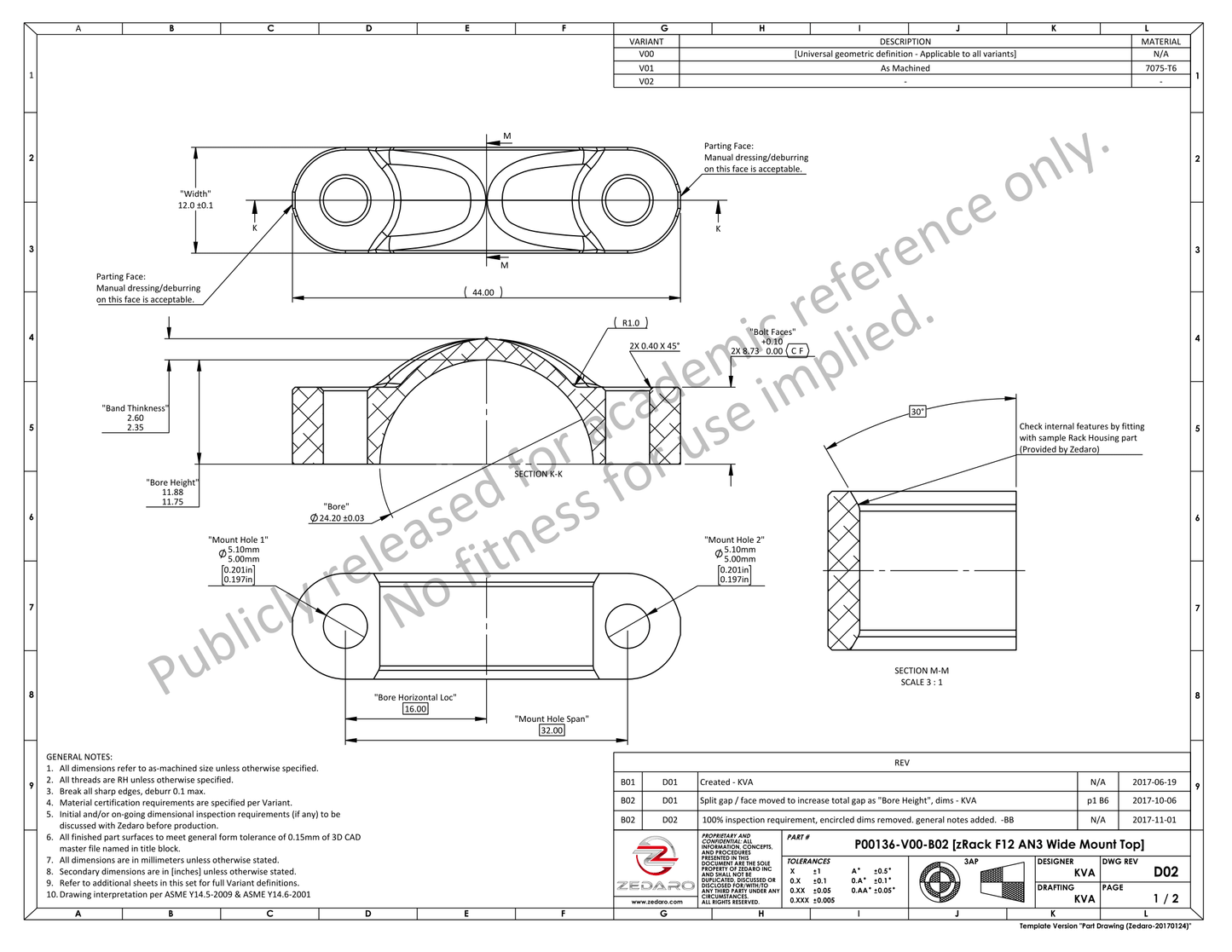 P00136-V01-B02 [zRack F12 AN3 Wide Mount Top] (0288127)