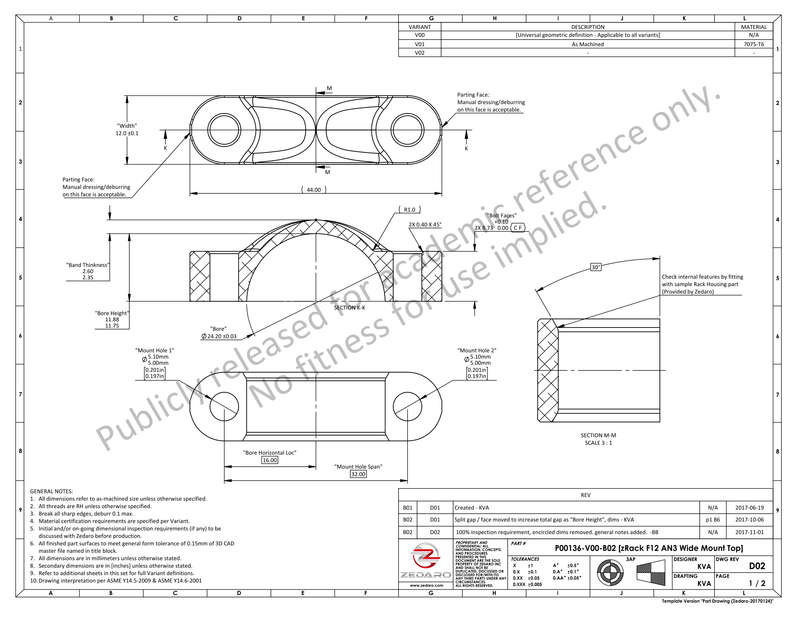 P00136-V01-B02 [zRack F12 AN3 Wide Mount Top] (0288127)