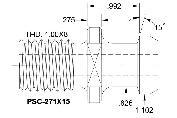 REGO-FIX ST 50 X 15 DEGREE KNOB-C RC501DX15 (0726178)