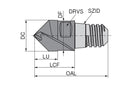 Ceratizit MUC.NC-A120°.KLG6.8,00.R.TI1050 MultiChange Spot Drill 10712080 (0727020)