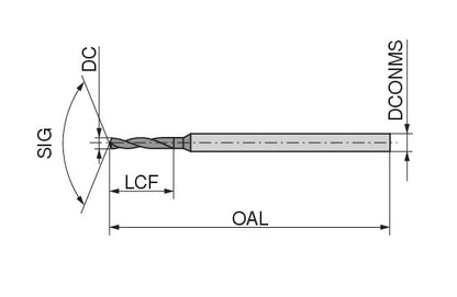 Ceratizit N-PM.0,30.R.DIN1899 CoreLine Micro Drills (DIN 1899) 1010300300 (0726115)