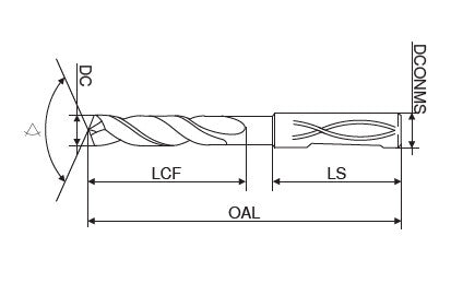 Ceratizit WNXI.6.00.R.5D.IK.~DIN338/1835E TIN Twist Drill With thro' Coolant 338, Short 10181060 (0652388)