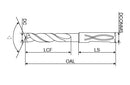 Ceratizit WNXI.5.50.R.5D.IK.~DIN338/1835E TIN Twist Drill With thro' Coolant 338, Short 10181055 (0652111)