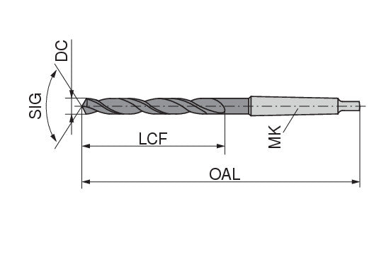 CERATIZIT WTL.20,50.R.10D.DIN341.MK2 VAP HSSE TWIST DRILL 1029720500 (0652294)
