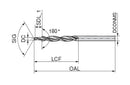 Ceratizit N-SB.11,00.R.180°.DIN8376 VAP Stepped drills, 10375100 (0726790)