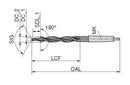 Ceratizit N-SB.13,50.R.180°.DIN8377 VAP Stepped drills, 10405120 (0726795)