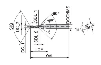 Ceratizit SB-N.14,00.R.60°.K.WN VAP CoreLine Stepped Drills For centering, Factory Standard 10350160 (0726769)
