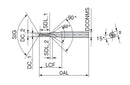 Ceratizit SB-N.17,50.R.60°.K.WN VAP Stepped Drills For centring, Factory Standard 10350200 (0726770)