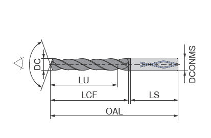 Ceratizit WPC-UNI.7.70.R.8D.IK.DIN6535.HA TIALN High Performance Drill, Factory Standard 11612077 (0668452)