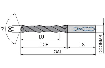 Ceratizit 1B0042-04200.h7.8XD.135.R02.HA.B582 WTX High-performance drill, Factory Standard AL 1079204200 (0655280)