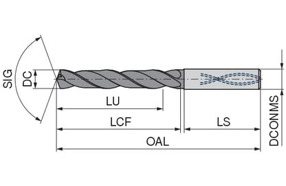 Ceratizit 1B0014-16500.h7.8XD.135.R02.HA.C95 CoreLine High-performance drill, Factory Standard WPC UNI 1170416500 (0721388)