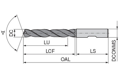 Ceratizit WTX-UNI.10,90.R.5D.HB DPX74S CoreLine High Performance Drill, DIN 6537 1178410900 (0665552)