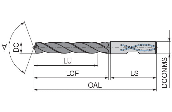 Ceratizit WTX-UNI.7,90.R.3D.IK.HB DPX74S CoreLine High Performance Drill, DIN 6537 1178107900 (0665416)