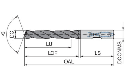 Ceratizit WTX-UNI.5,30.R.3D.IK.HB DPX74S CoreLine High Performance Drill, DIN 6537 1178105300 (0666758)