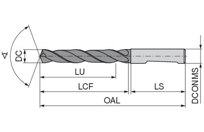 Ceratizit WTX-UNI.18,90.R.5D.HE DPX74S CoreLine High-performance drill, DIN 6537 1178218900 (0665297)