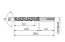 Ceratizit 1B0042-12200.h7.5XD.135.R02.HA.B582 WTX High Performance Drill, DIN 6537 1079112200 (0664127)