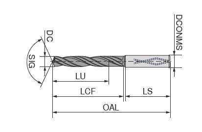 Ceratizit WTX-FEED-BR.8H7.R.5D.IK.HA DPX14S Drill-Reamer 1071908000 (0727069)