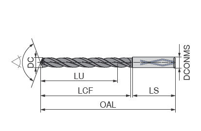Ceratizit WTX-FEED-UNI.4,2.R.8D.IK.HA DPX74S CoreLine High-feed drill, Factory Standard 1079404200 (0665270)