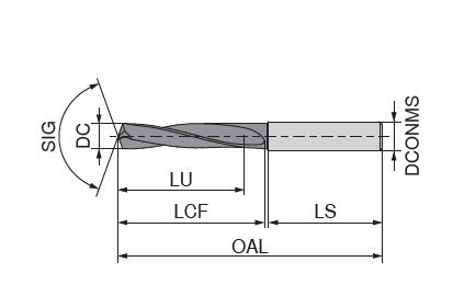 Ceratizit B.0105.P.0420 WTX - High-performance drill, Factory Standard - H 1077704200 (0664056)