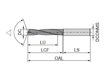 Ceratizit B.0105.P.0260 WTX - High Performance Drill, Factory Standard 1077702600 (0668644)