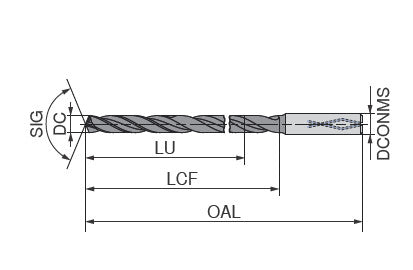 Ceratizit 1B0042-02500.h7.16XD.135.R02.HA.B582 WTX High Performance Deep Hole Drills 11017025 (0707745)