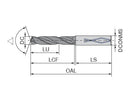 Ceratizit 1B0001-10100.m7.3XD.140.R02.HA.B030 WTX High-performance drill, DIN 6537 10786101 (0665247)
