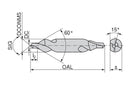 Ceratizit N-ZB.5,00.R.DIN333-A.FL Centre drills, 333, Form 10445500 (0726837)