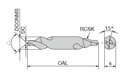 Ceratizit N-ZB.1.60.R.DIN333-R.FL Centre drills, 333, Form 10465160 (0726850)