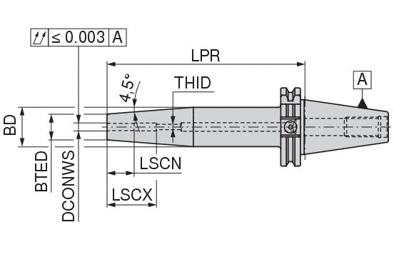 Ceratizit TG-DIN69871-ADB40-SA-4,5°-14-160-F Shrink Fit Adapters 4.5° 8231031479 (0724739)