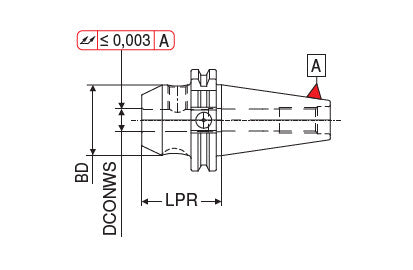 Ceratizit DIN69871-AD40.WE18.63.F Cylindrical Shank Adapter (Weldon) 80401118 (0658463)