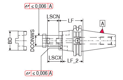 Ceratizit DIN69871-AD40.KA32.60.V Combination Shell Mill Adapter 80429132 (0657994)