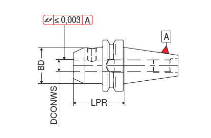 Ceratizit MAS-BT-AD40.WE14.63.F Cylindrical Shank Adapter (Weldon) 80531114 (0658459)