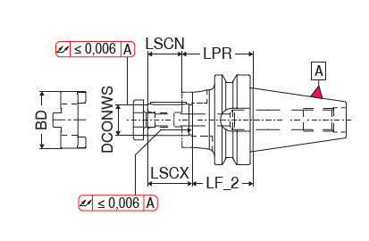 Ceratizit MAS-BT-A40.KA40.70.V Combination Shell Mill Adapter 80546140 (0657984)