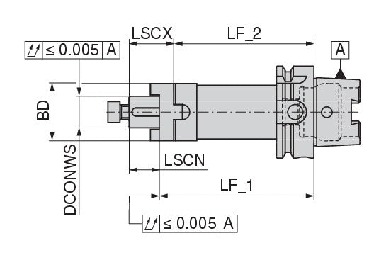Ceratizit DIN69893A+C.A63.KA.22.60.V Combination Shell Mill Adapter 81738622 (0658082)