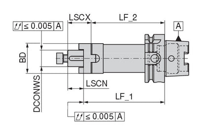 Ceratizit DIN69893A+C.A100.KA.16.60.V Combination Shell Mill Adapter 81738116 (0658079)
