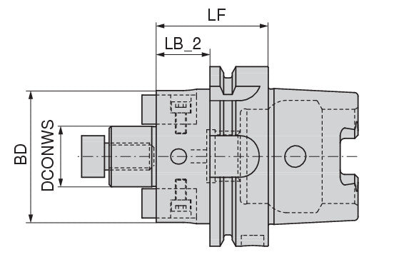 Ceratizit DIN69893A+C.A63.QA.27.60.F Shell Mill Adapter 81741627 (0658064)