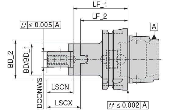 Ceratizit ISO12164-A63.KA.32.60.F CoreLine Combination Shell Mill Adapter 8274413257 (0725259)