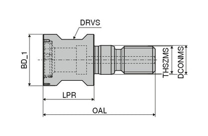 Ceratizit EL16-A-G16-A CoreLine Screw-in adapter, Type MultiLock 8405201600 (0722228)