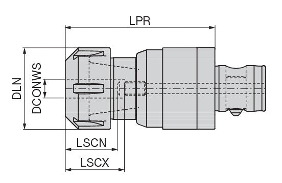 Ceratizit SYNCHRO JSF ABS50-20-85 Synchro Tapping Chuck With Connection 8422602097 (0682223)