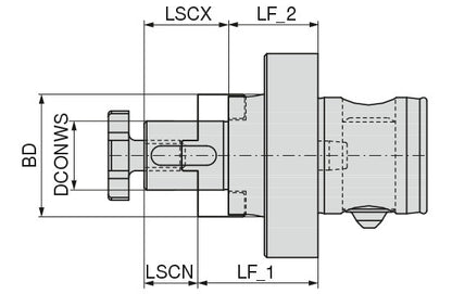 Ceratizit MILLING CUTTER ARBOR ABS80-FAK40 DIN635 HyPower Combination Shell Adapter 8422904092 (0658136)