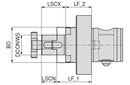Ceratizit MILLING CUTTER ARBOR ABS80-FAK32 DIN635 Combination Shell Mill Adapter With Connection 8422903292 (0658135)